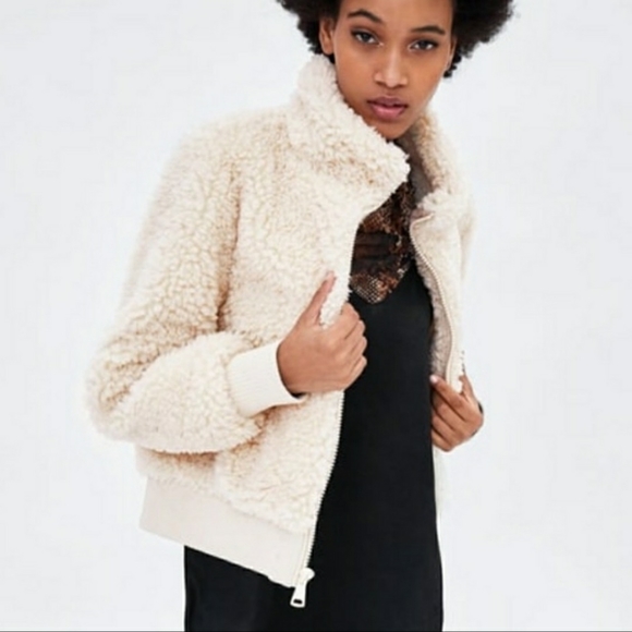 zara teddy bear bomber